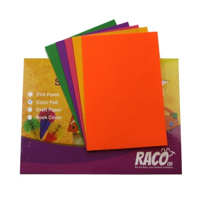 Raco High Quality Craft Nonwoven Needle Punched Handicraft Felt For Children Diy A4 180gsm